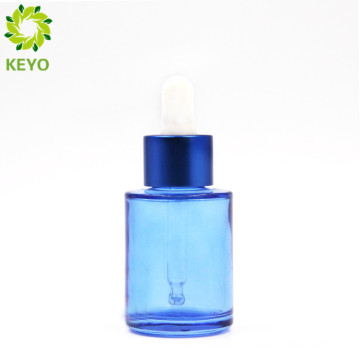 Essential oil green glass dropper bottle blue frosted glass dropper bottle plating color with clear pipette